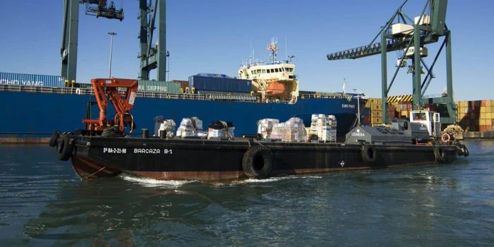 Gabarras y lanchas en la logística de Barcelona, Grupo Cemesa